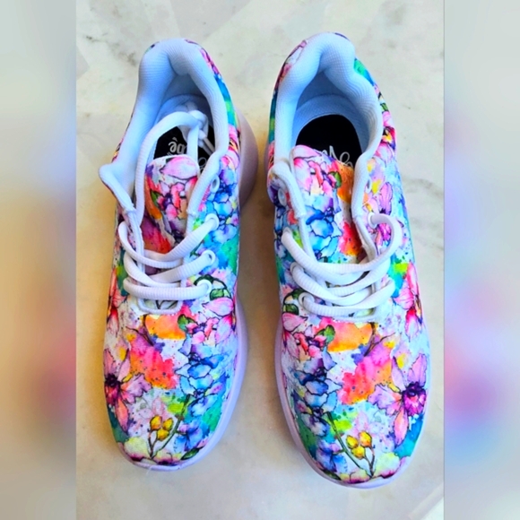 NWT Yes VIBES Watercolor Flowers Sneakers Size 8 - Picture 10 of 16